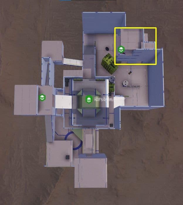 top down view of video game sniper tower