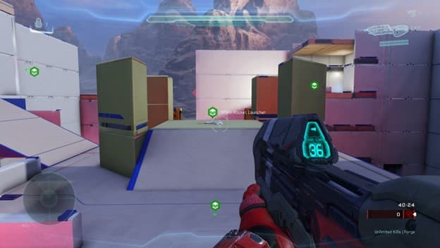 Upper level view with game launcher