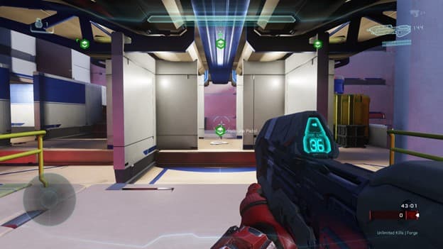 Lower level view of video game room